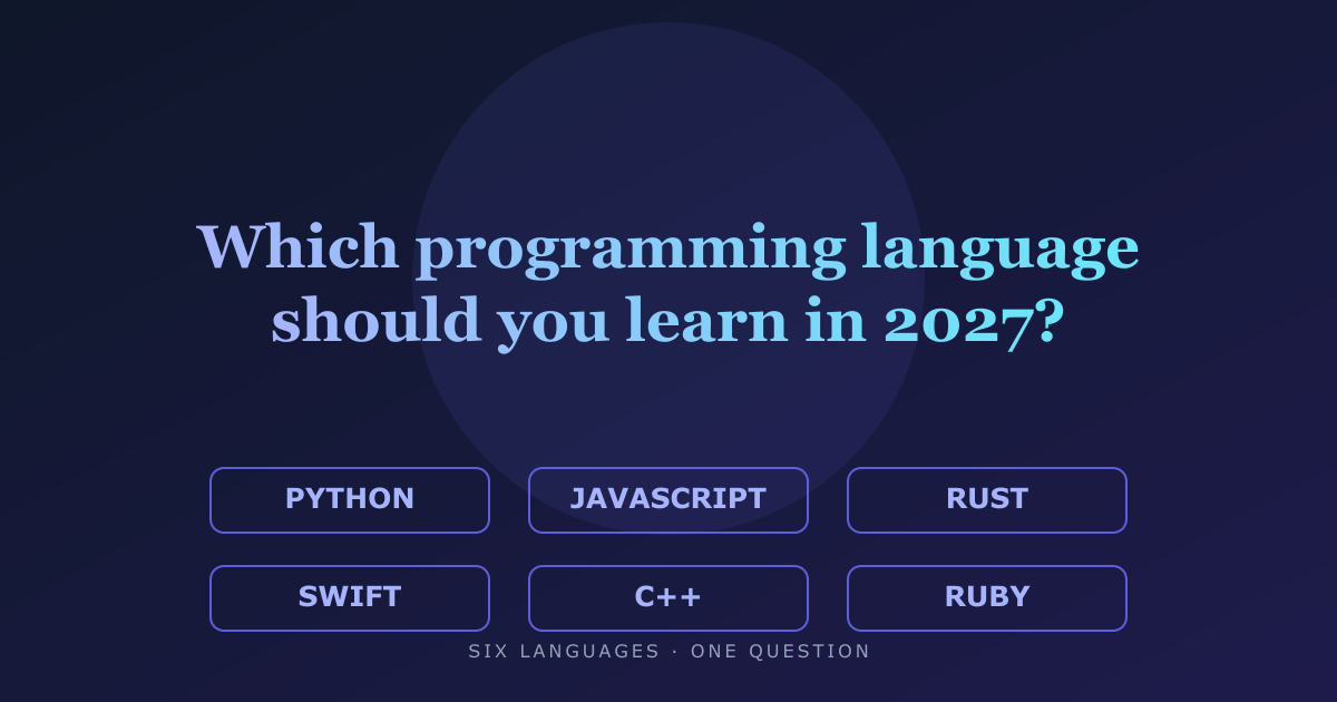 Which Programming Language Should You Learn in 2027?